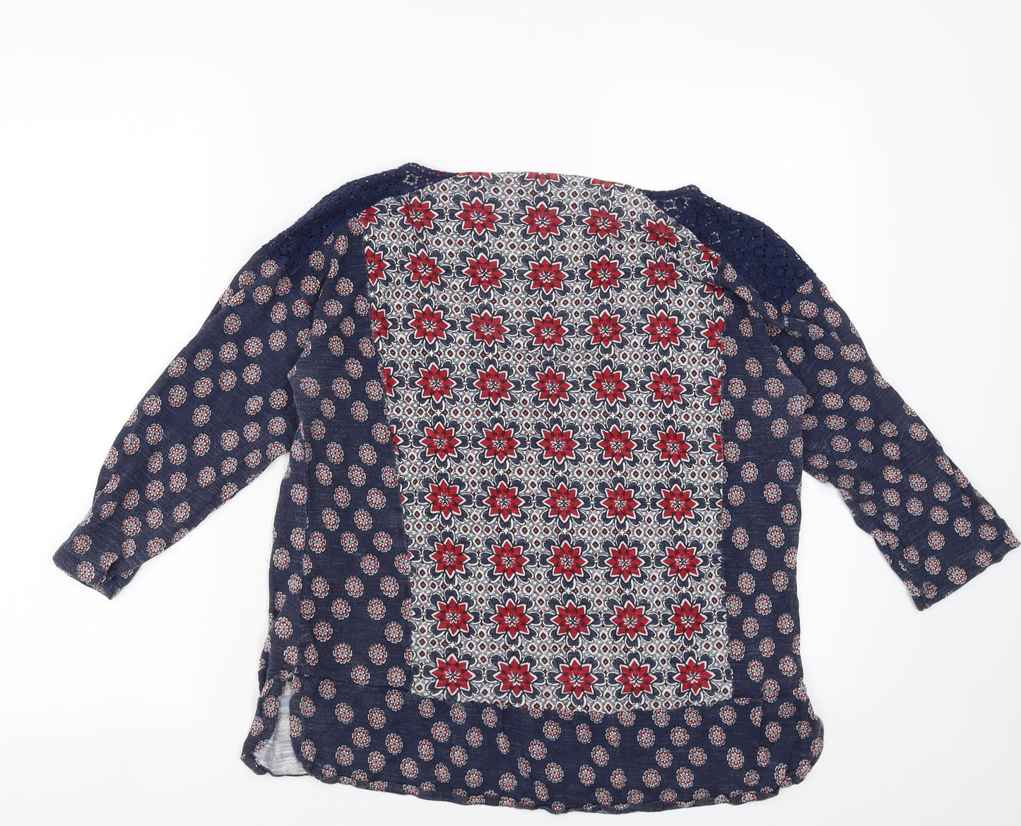 Marks and Spencer Womens Blue Floral  Basic Blouse Size 14