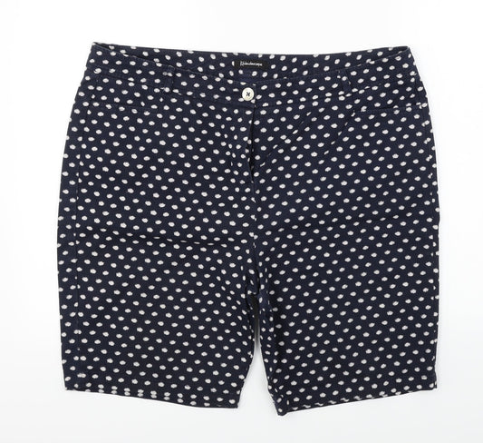 kelidoscope  Womens Blue Polka Dot  Chino Shorts Size 40 in