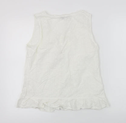 Preloved Peacokcs  Womens White   A-Line  Size 12 - Back