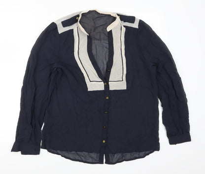 Next Womens Blue   Basic Button-Up Size 14