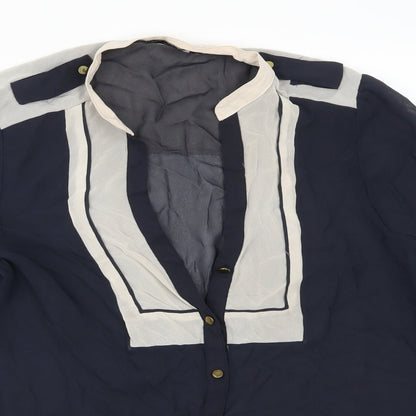 Next Womens Blue   Basic Button-Up Size 14