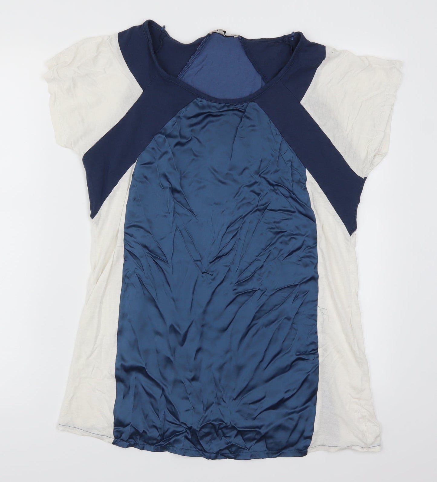 Atmosphere Womens Blue Colourblock  Basic T-Shirt Size 14