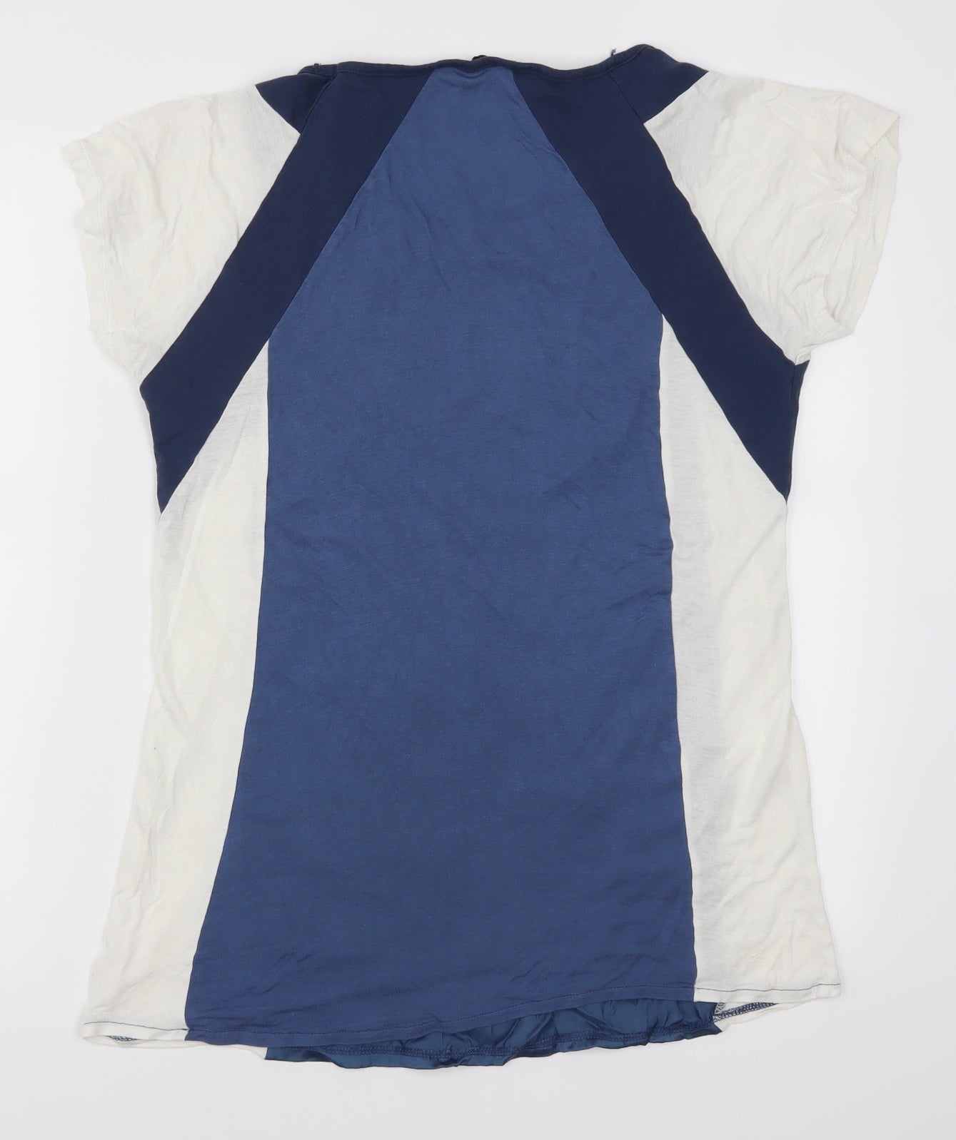 Atmosphere Womens Blue Colourblock  Basic T-Shirt Size 14