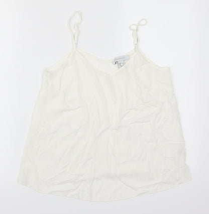 Additional front view of Atmosphere women’s white basic tank, size UK 10