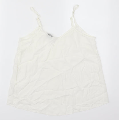 Back view of Atmosphere women’s white basic tank, size UK 10