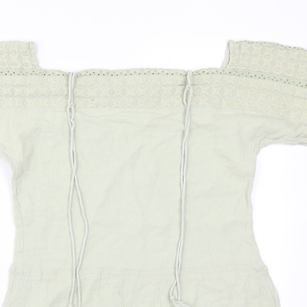 Zara Womens Green   T-Shirt Dress  Size XS