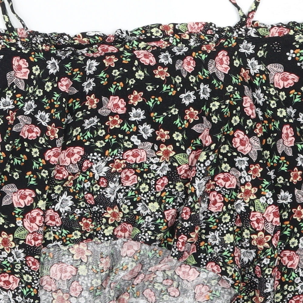 Topshop Womens Multicoloured Floral  Basic Tank Size 8