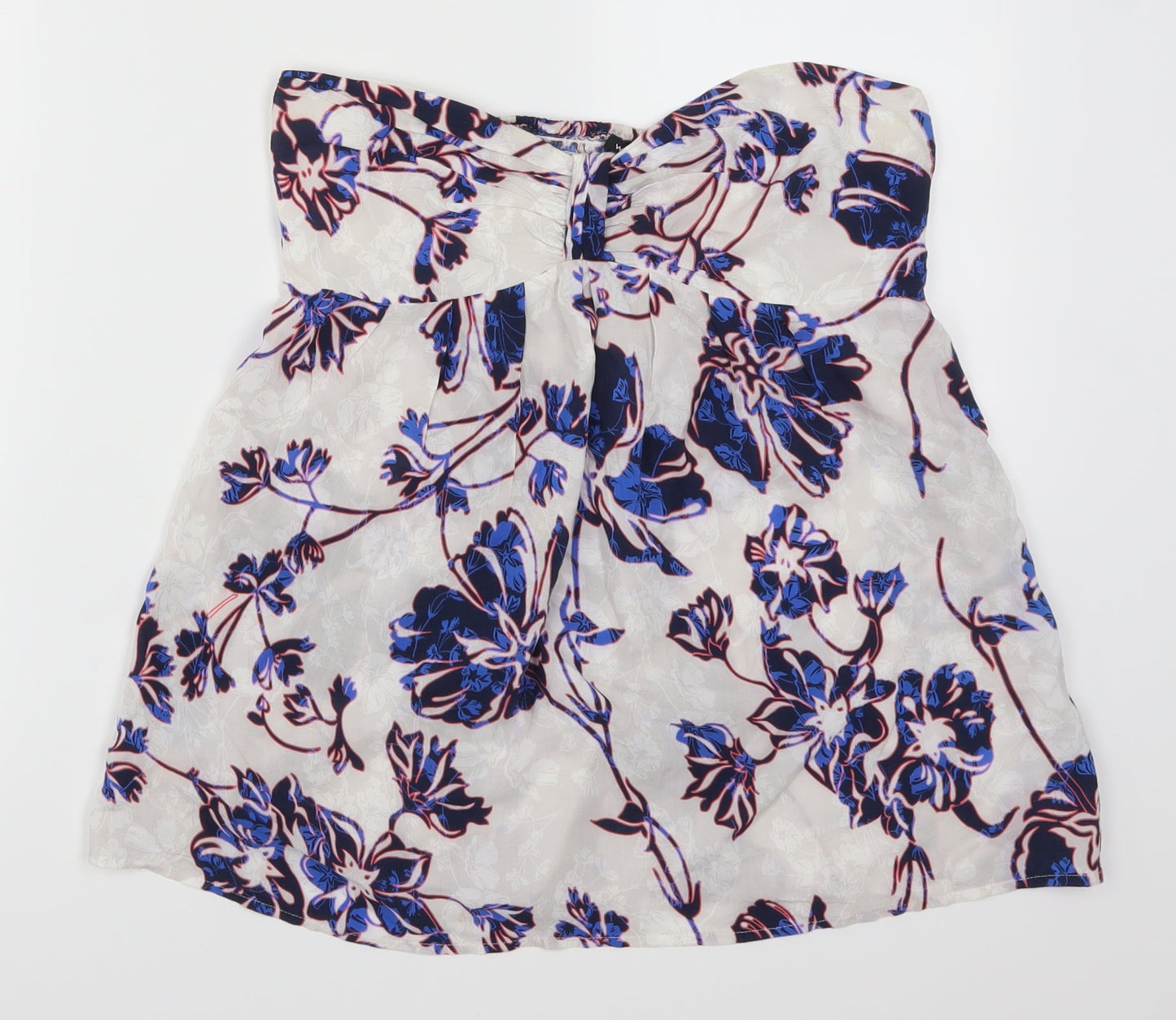 Warehouse Womens Blue Floral  Basic Tank Size 14