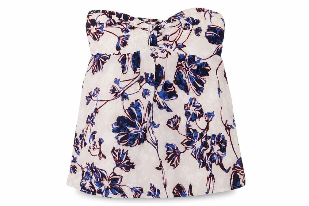 Warehouse Womens Blue Floral  Basic Tank Size 14