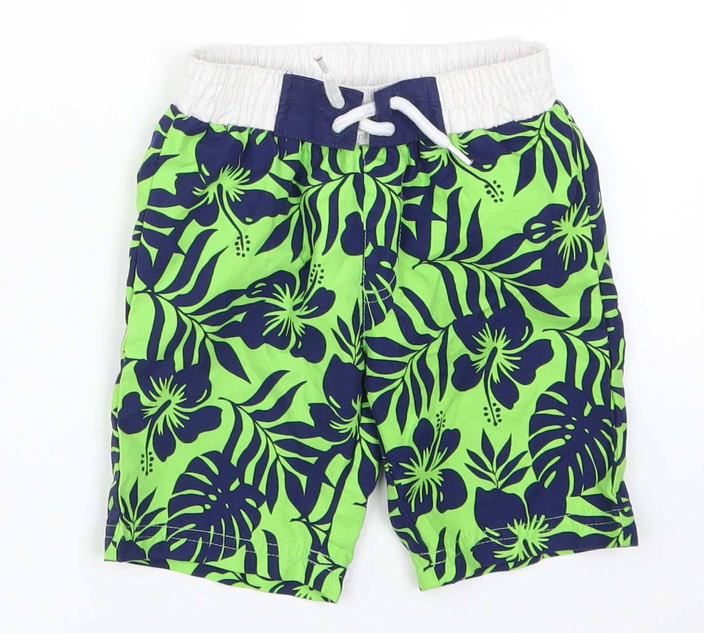 Mothercarew Boys Green Floral  Cropped Trousers Size 18-24 Months