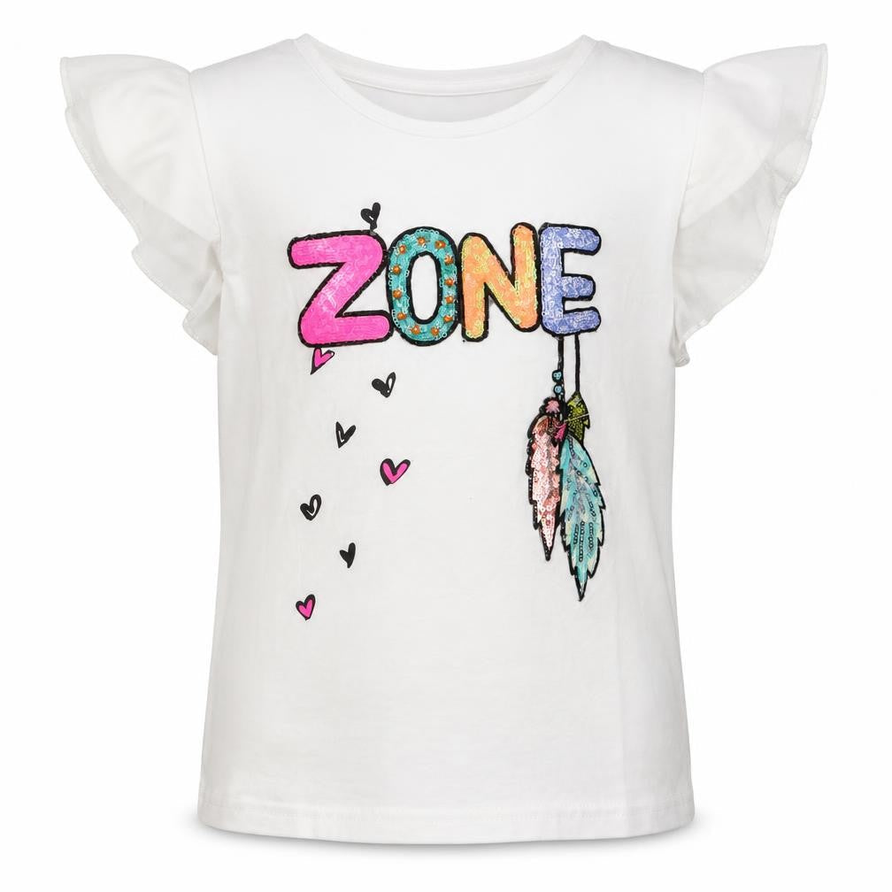 Miss Image Girls White   Basic T-Shirt Size 10 Years  - Zone