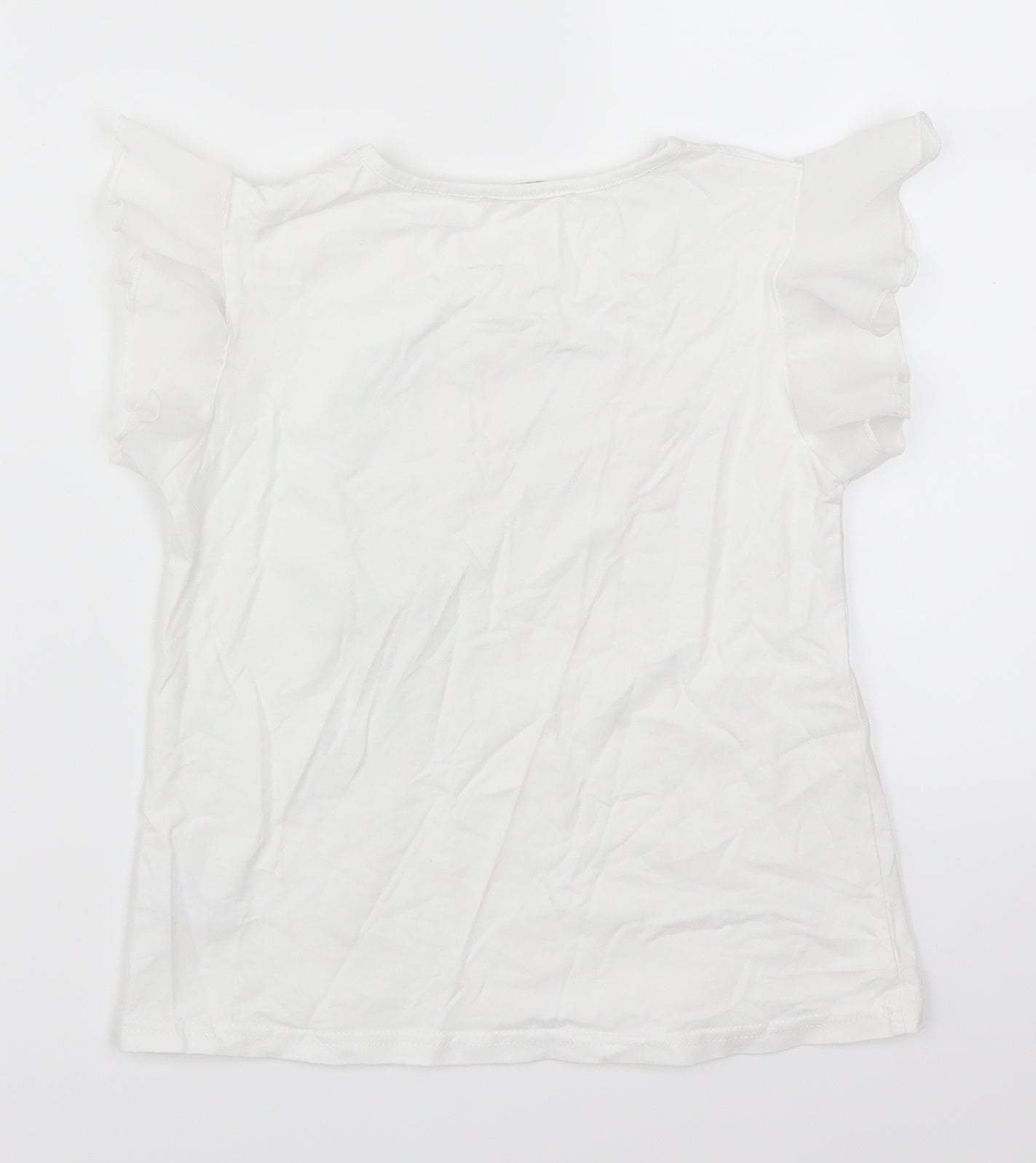 Miss Image Girls White   Basic T-Shirt Size 10 Years  - Zone
