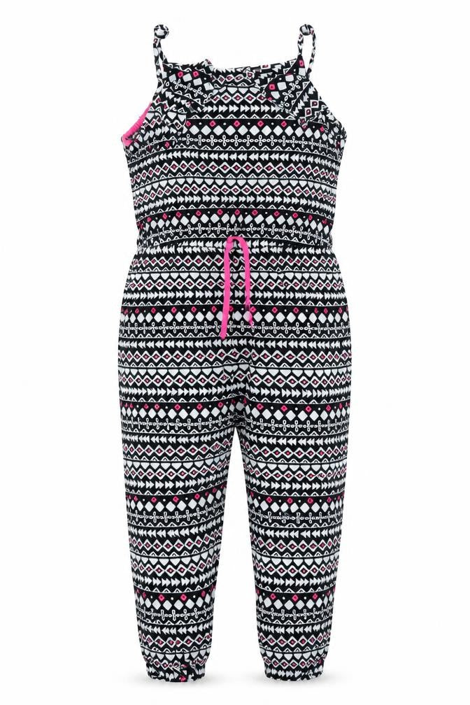 Matalan Girls Black Geometric  Jumpsuit One-Piece Size 8 Years  - Pink