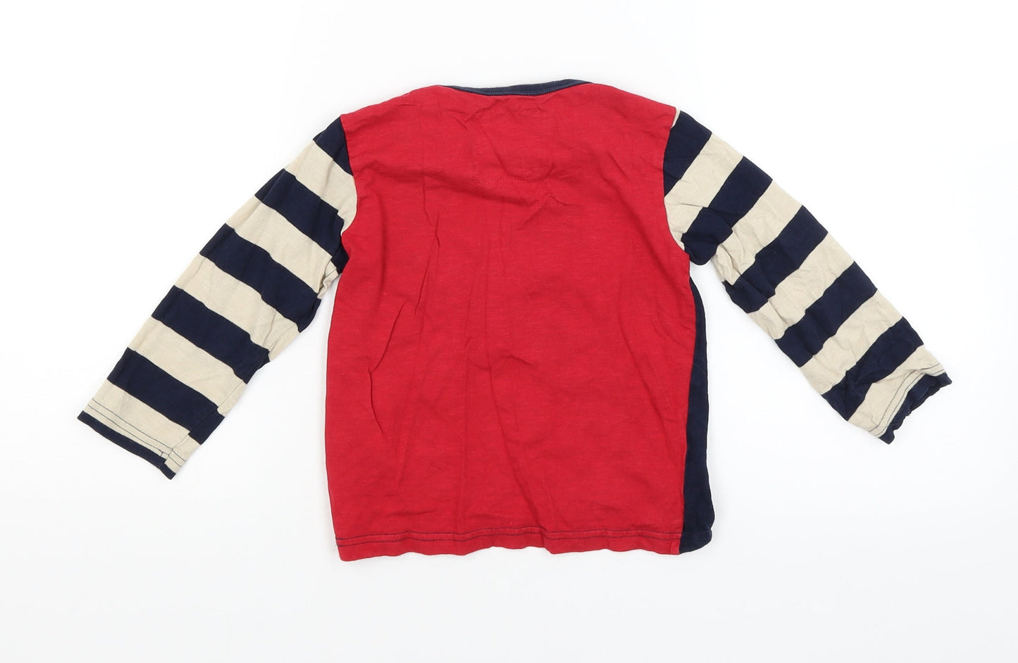 NEXT Boys Blue Striped  Basic T-Shirt Size 2-3 Years