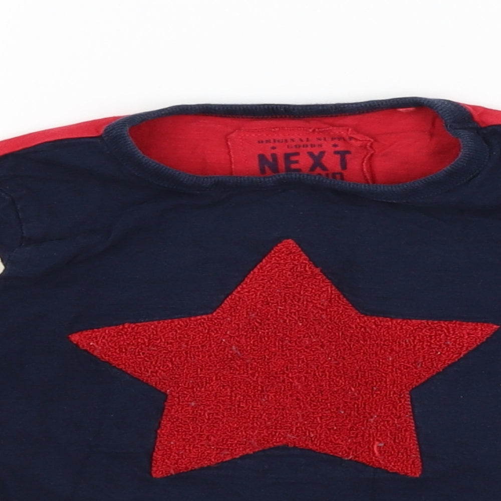 NEXT Boys Blue Striped  Basic T-Shirt Size 2-3 Years