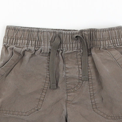 Close-up detail of Next Baby Brown Cargo Trousers, size 12-18, Months