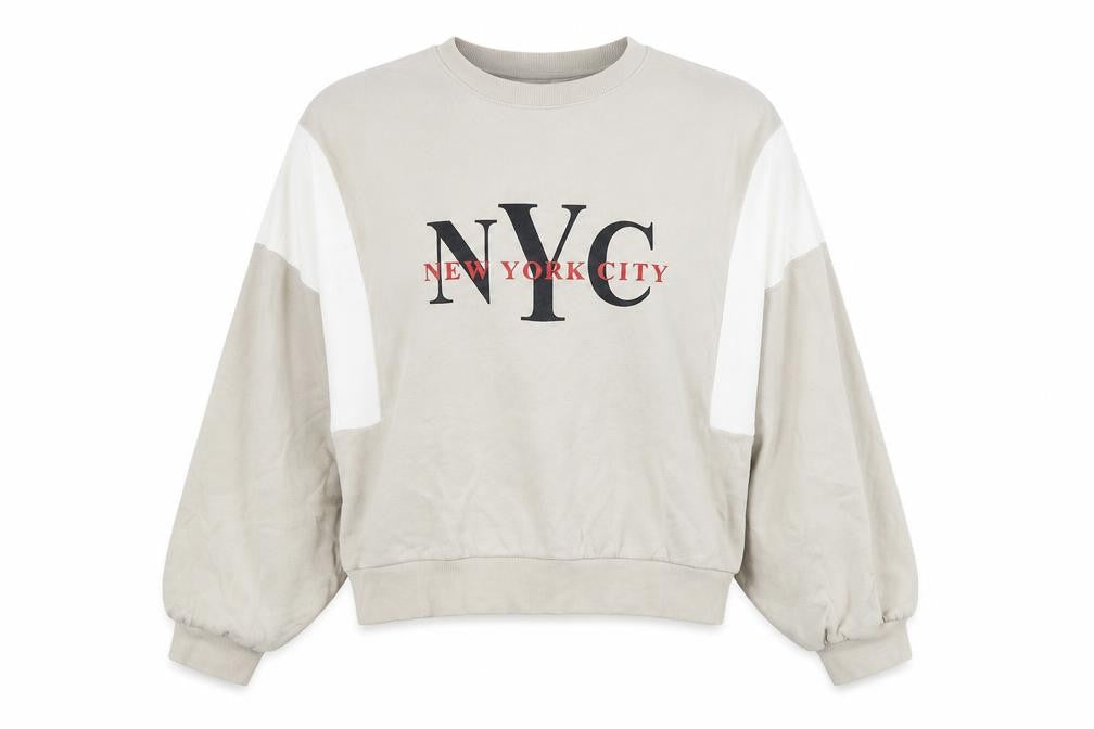 Divided Womens Beige   Pullover Sweatshirt Size S  - NYC