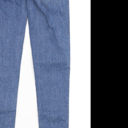 Brand and care label for Denim Co women’s blue cropped jeans, size UK 10, 26-inch leg