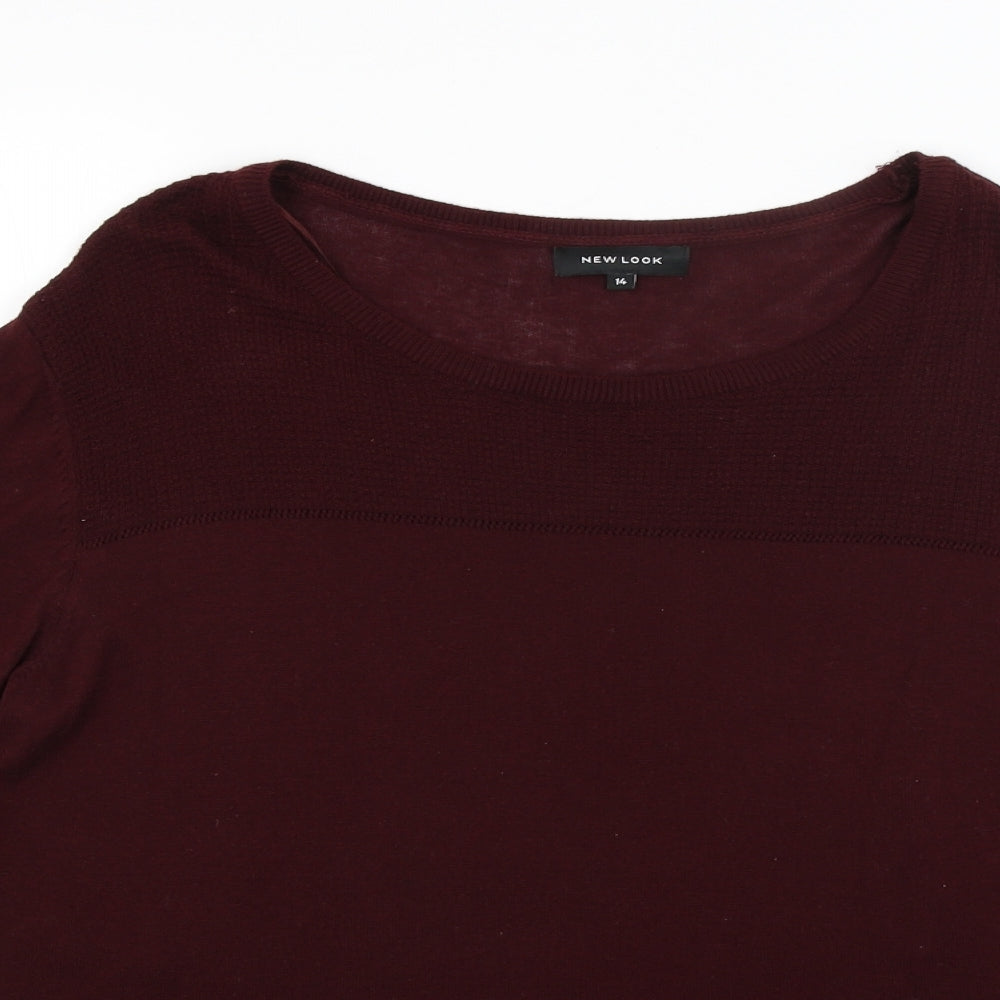 New Look Womens Red   Pullover Jumper Size 14