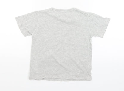 Urban Rascals Boys Grey   Basic T-Shirt Size 3-4 Years