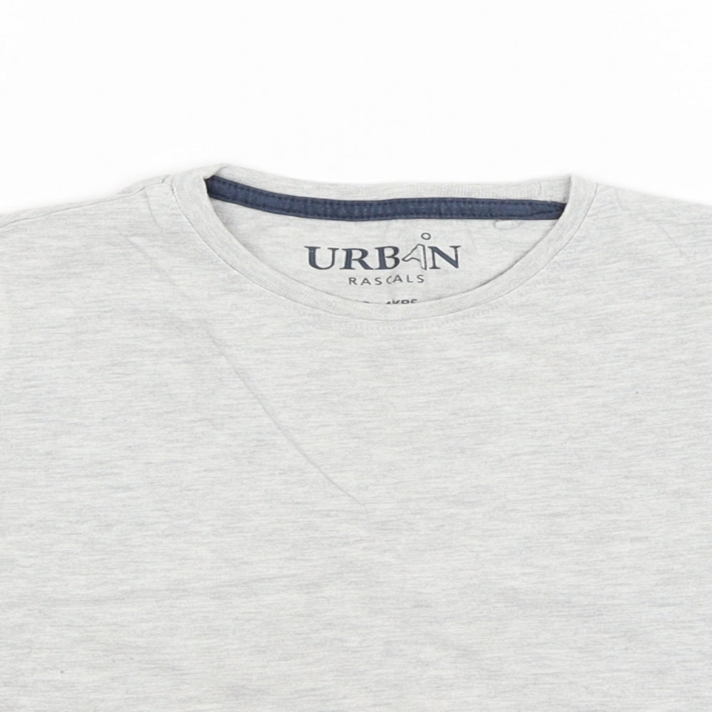 Urban Rascals Boys Grey   Basic T-Shirt Size 3-4 Years