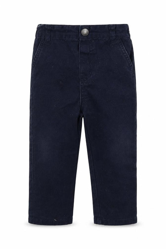 Front view of Denim Co Baby Blue Cargo Jeans, size 18-24, Months