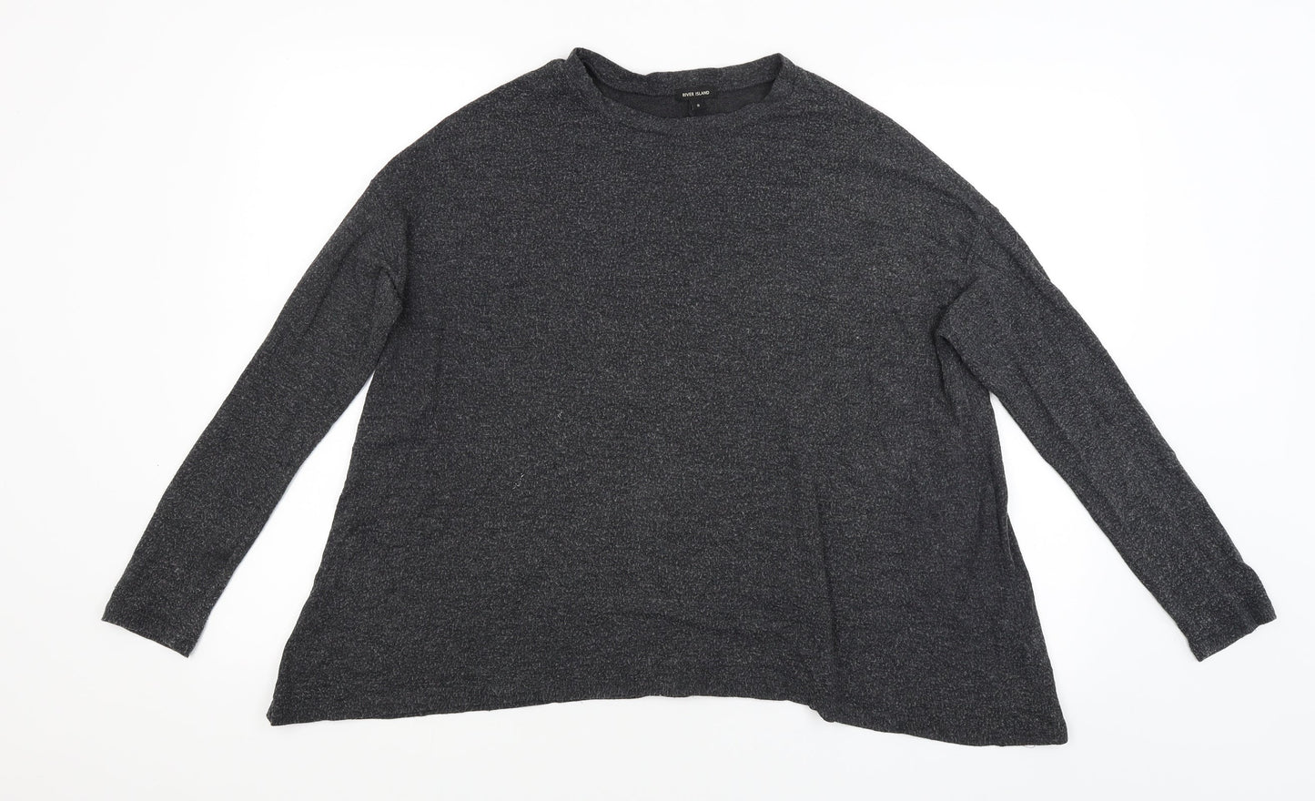River Island Womens Grey   Basic T-Shirt Size 8