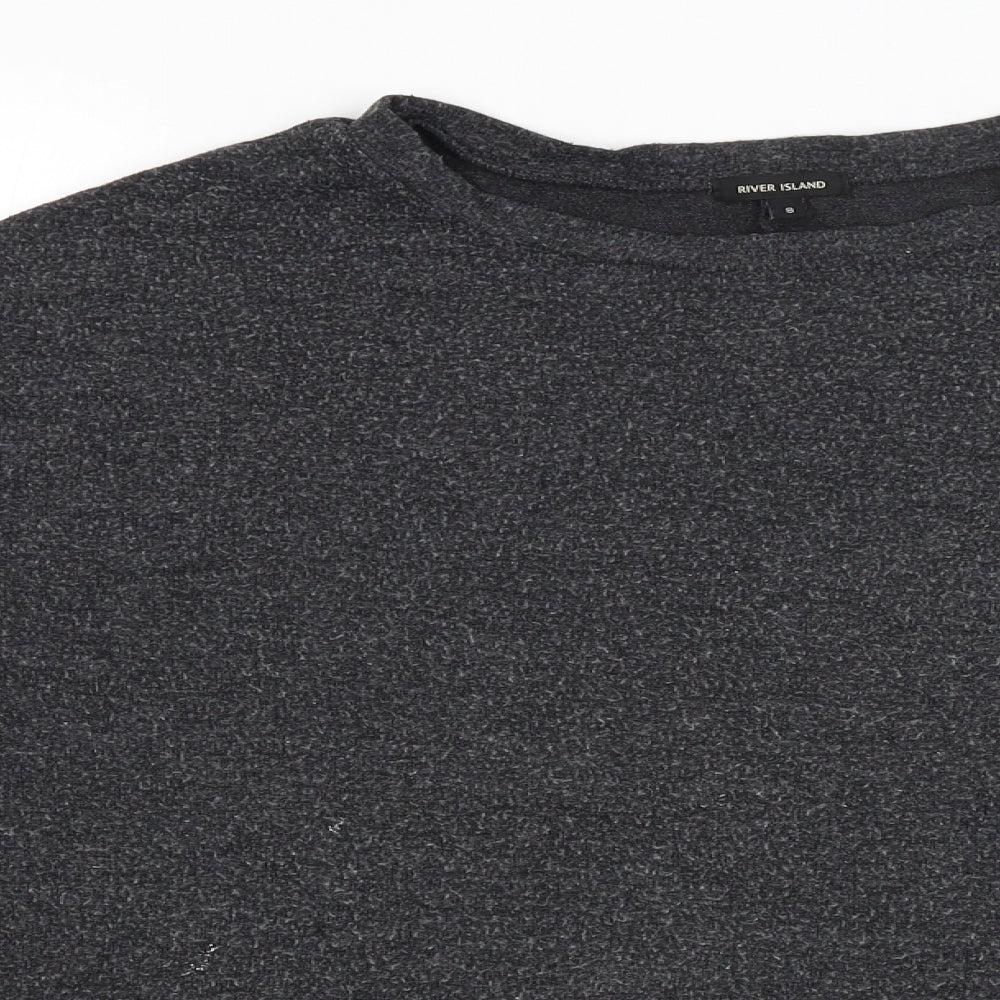 River Island Womens Grey   Basic T-Shirt Size 8