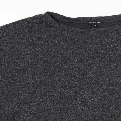 River Island Womens Grey   Basic T-Shirt Size 8