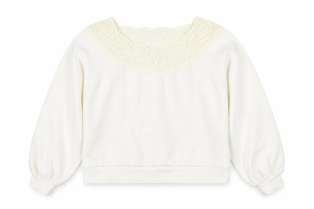 H&M Womens Ivory   Pullover Sweatshirt Size XL