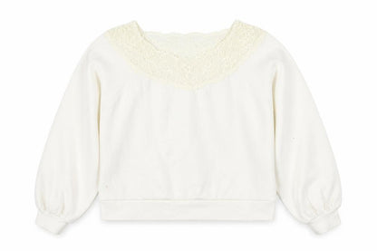 H&M Womens Ivory   Pullover Sweatshirt Size XL