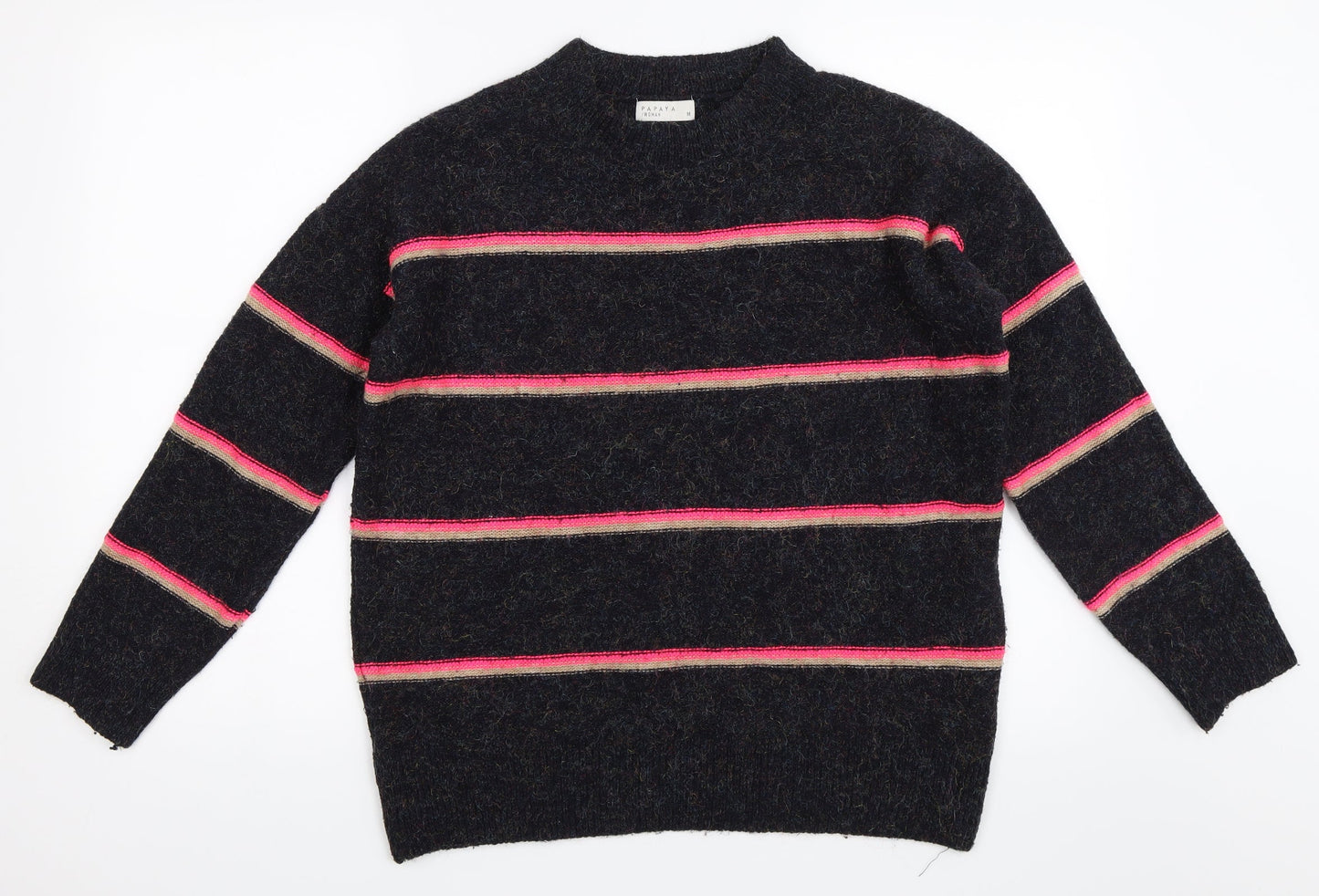 Papaya Womens Black   Pullover Jumper Size M