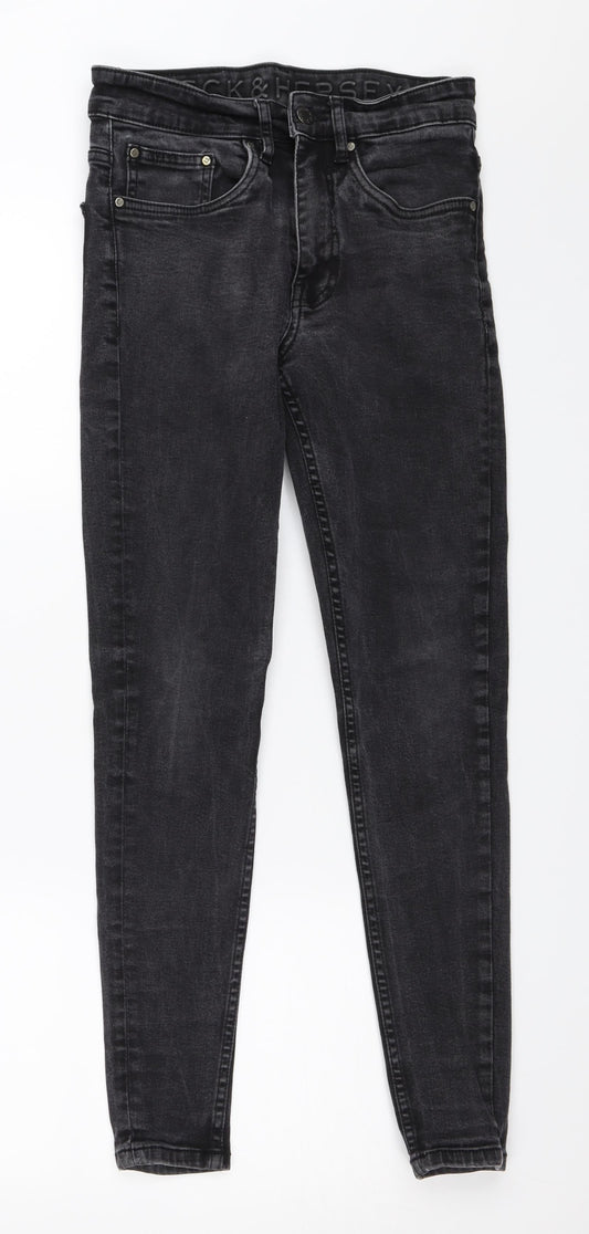 Beck & Hersey Womens Black  Denim Skinny Jeans Size 28 in L27 in