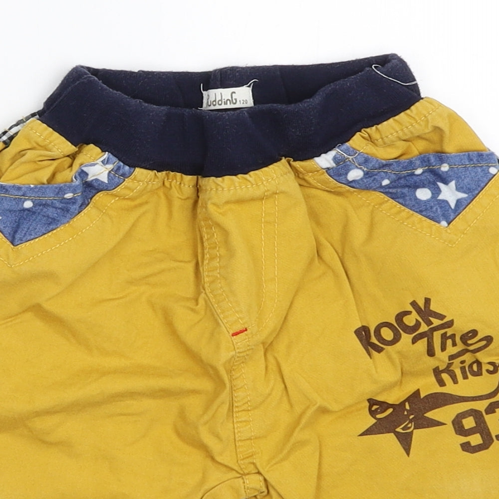 Pudding Boys Yellow   Bermuda Shorts Size 6 Years