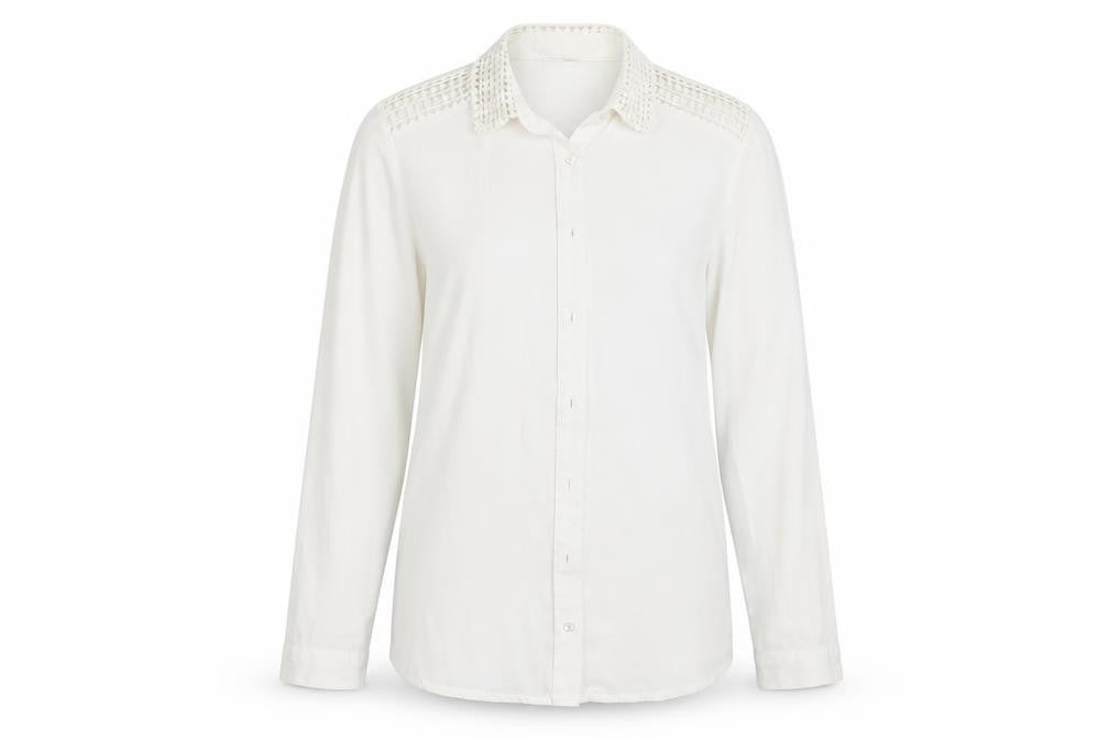 ES Womens White   Basic Button-Up Size M