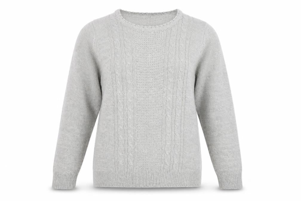 Isle Womens Grey   Pullover Jumper Size S