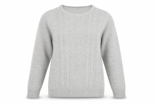 Isle Womens Grey   Pullover Jumper Size S