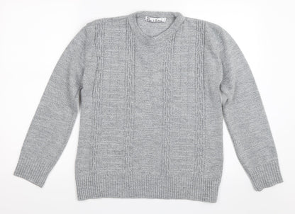 Preloved Pure & Natural Womens Grey   Pullover Jumper Size S - Front