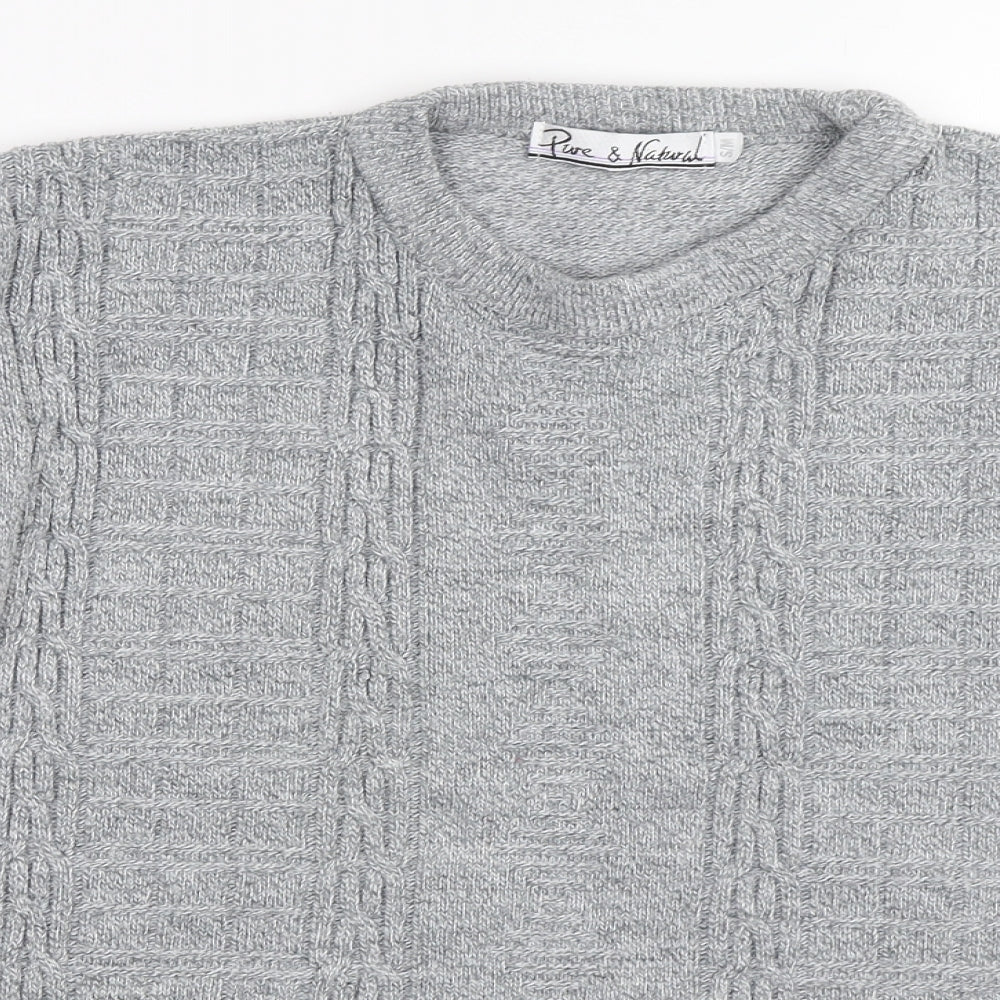 Pure & Natural Womens Grey   Pullover Jumper Size S