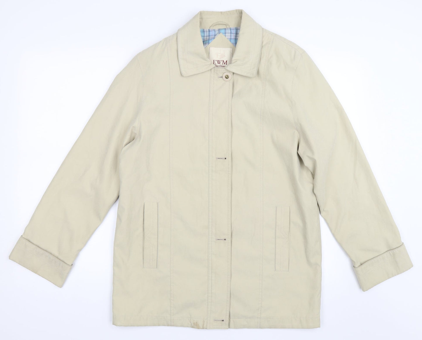 EWM Womens Beige   Jacket Coat Size 10