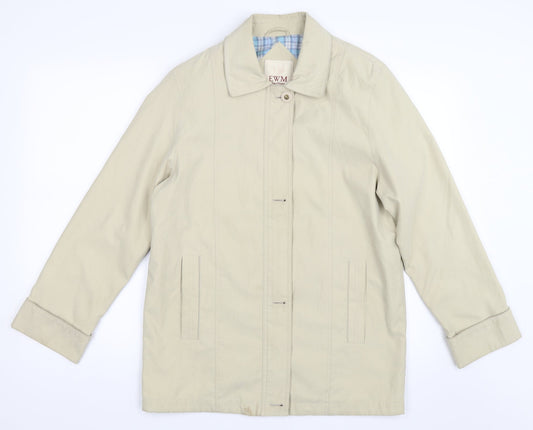 EWM Womens Beige   Jacket Coat Size 10
