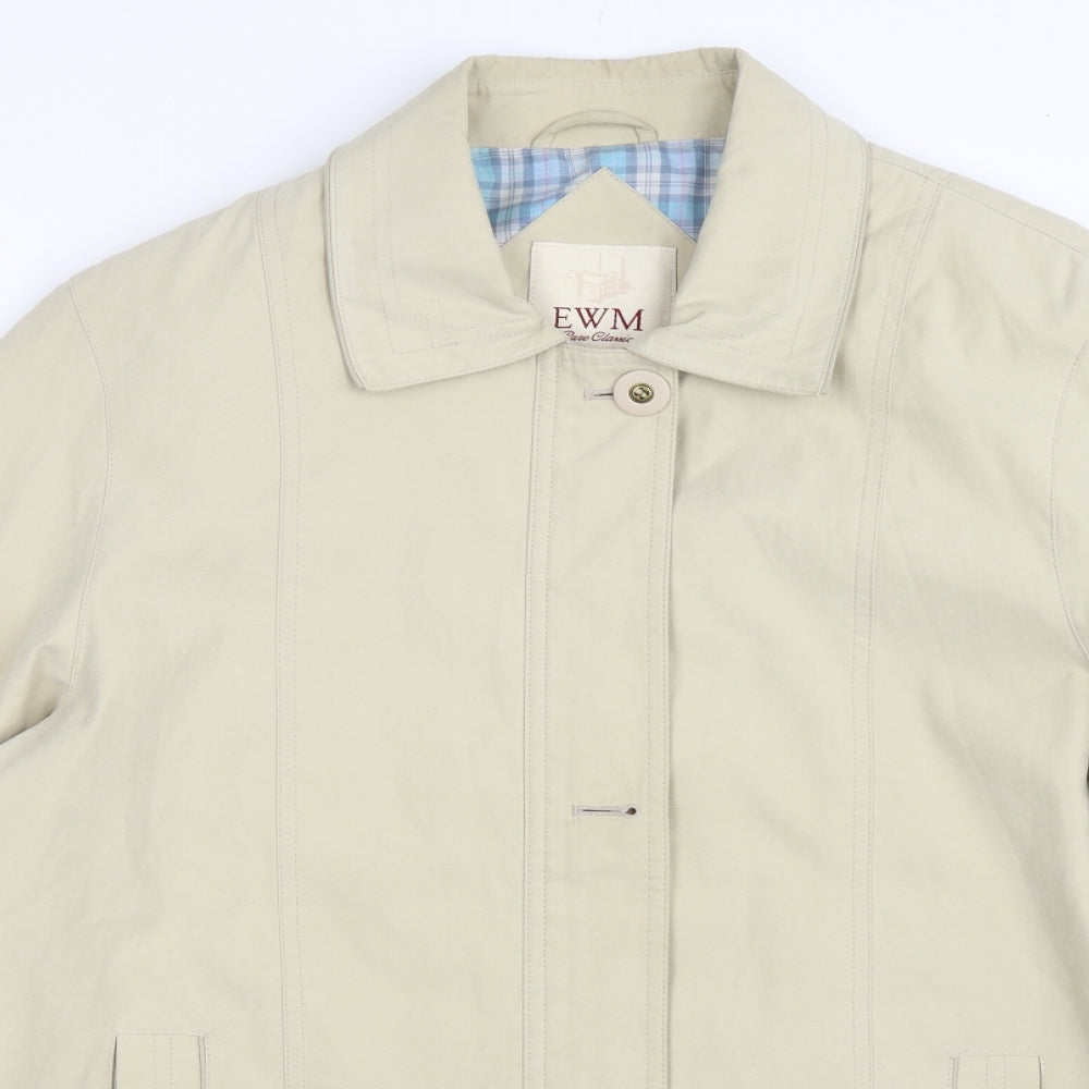 EWM Womens Beige   Jacket Coat Size 10