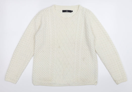 Isle Womens Ivory   Pullover Jumper Size 10