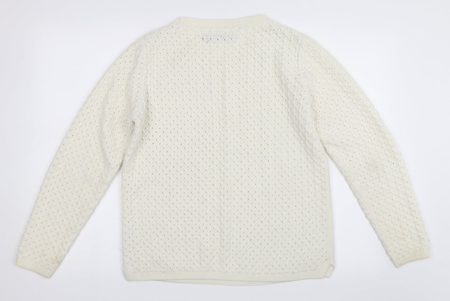 Isle Womens Ivory   Pullover Jumper Size 10
