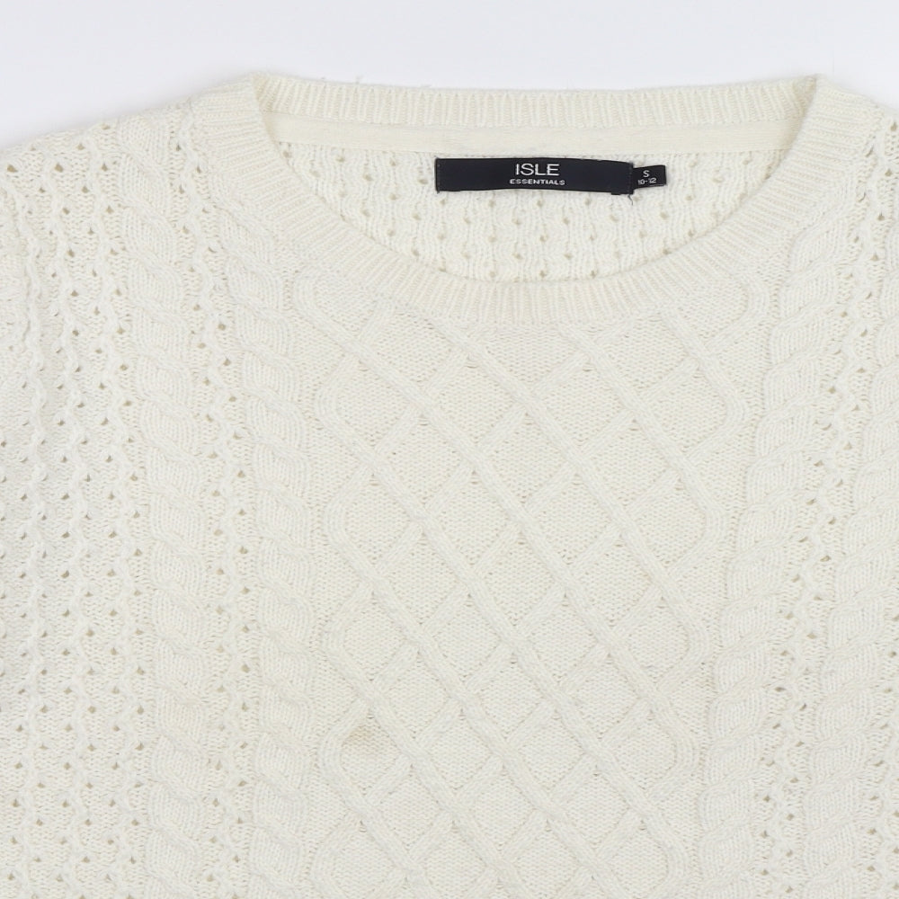 Isle Womens Ivory   Pullover Jumper Size 10