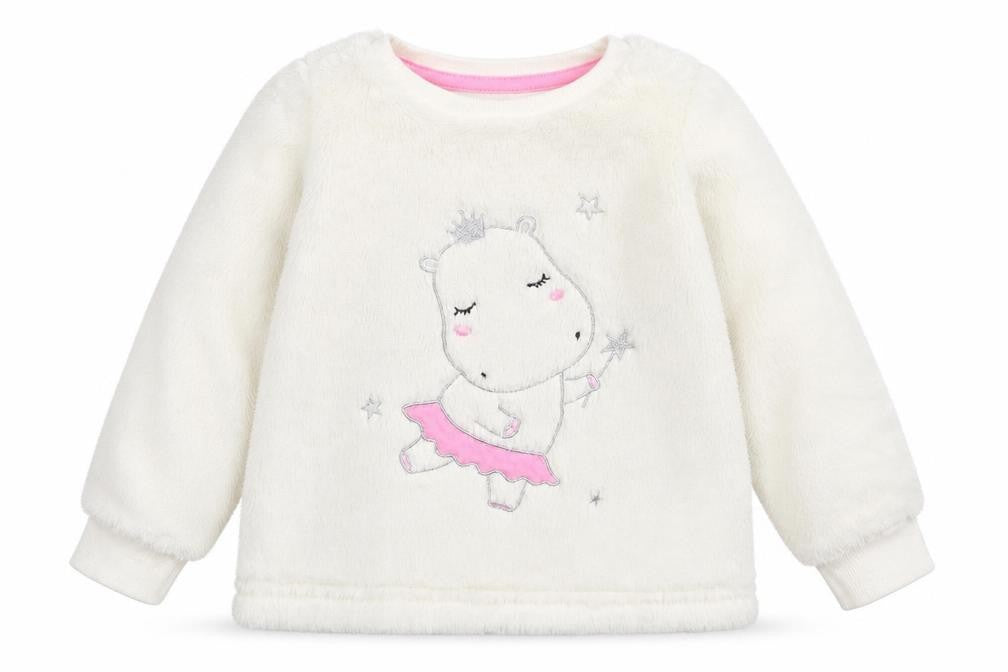 Matalan Girls White   Pullover Sweatshirt Size 2-3 Years