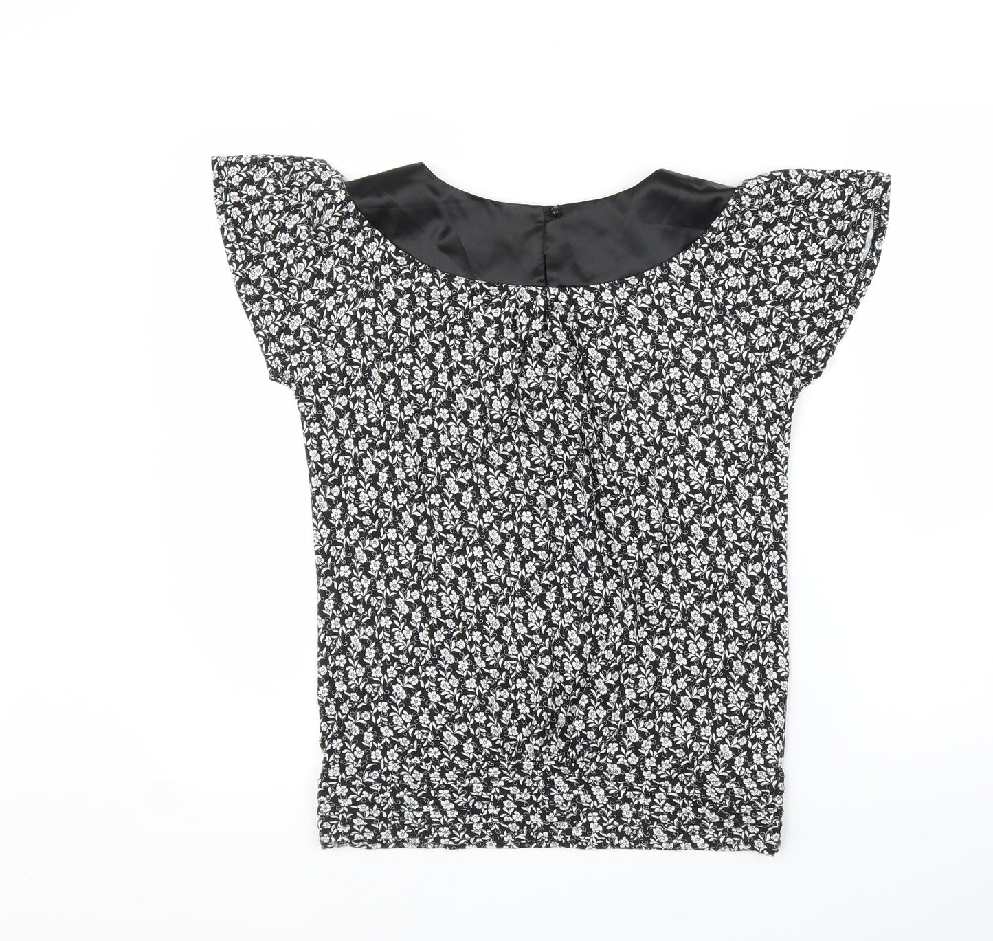 ORSAY Womens Black Floral  Basic Blouse Size M