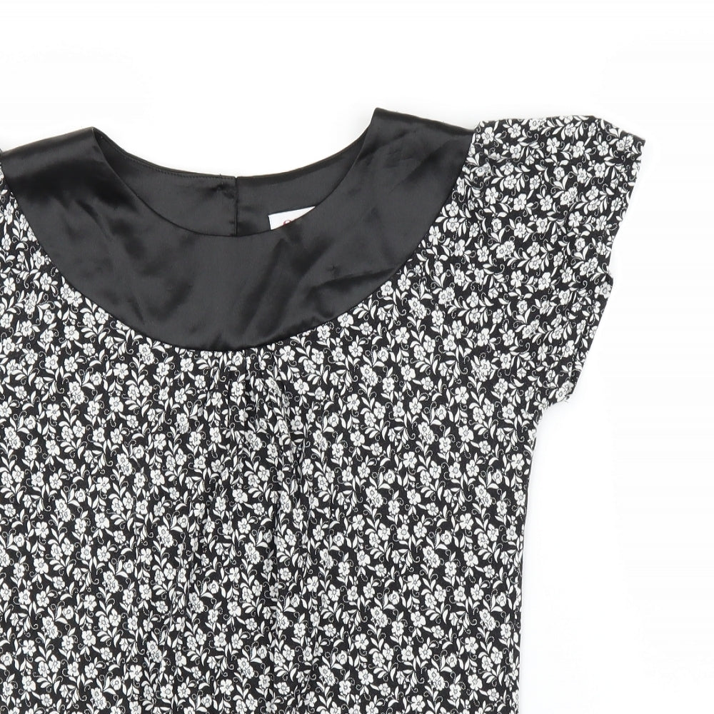 ORSAY Womens Black Floral  Basic Blouse Size M