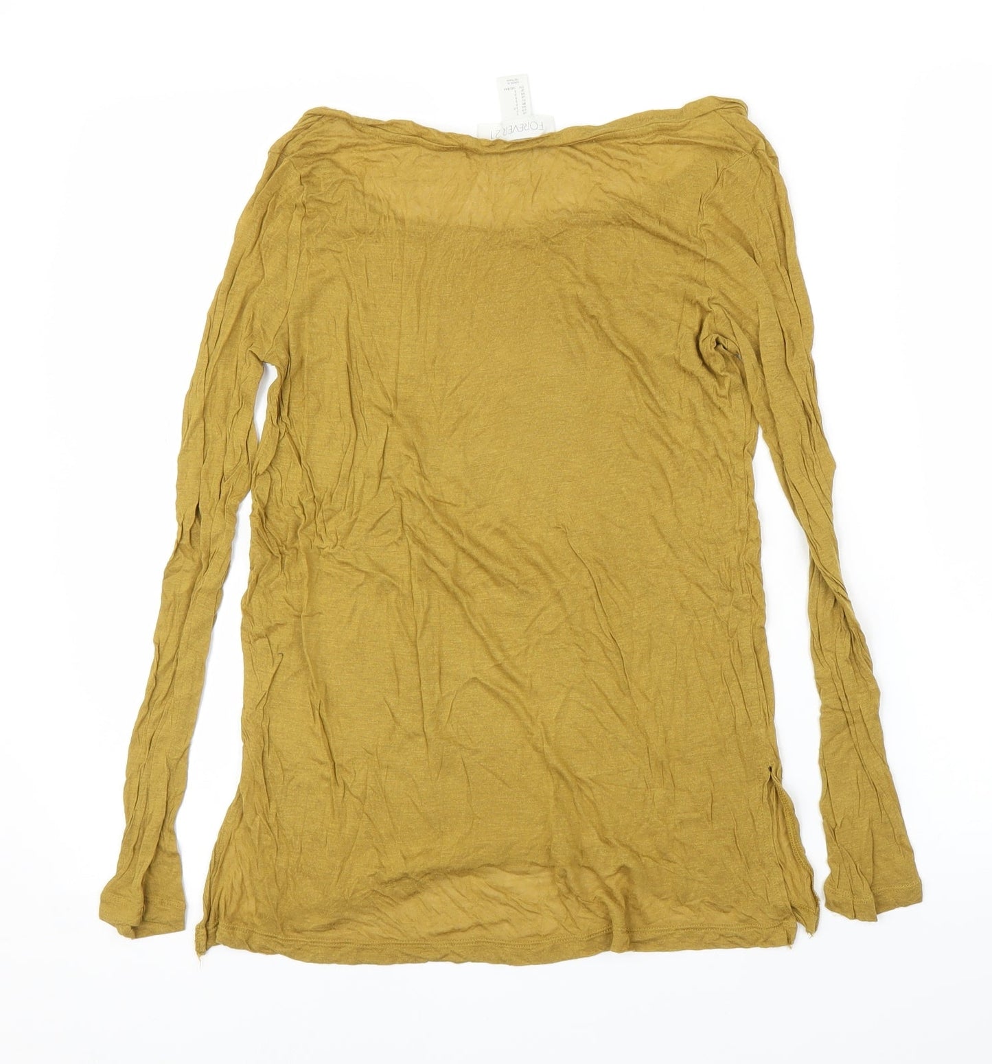 FOREVER 21 Womens Yellow   Basic T-Shirt Size S