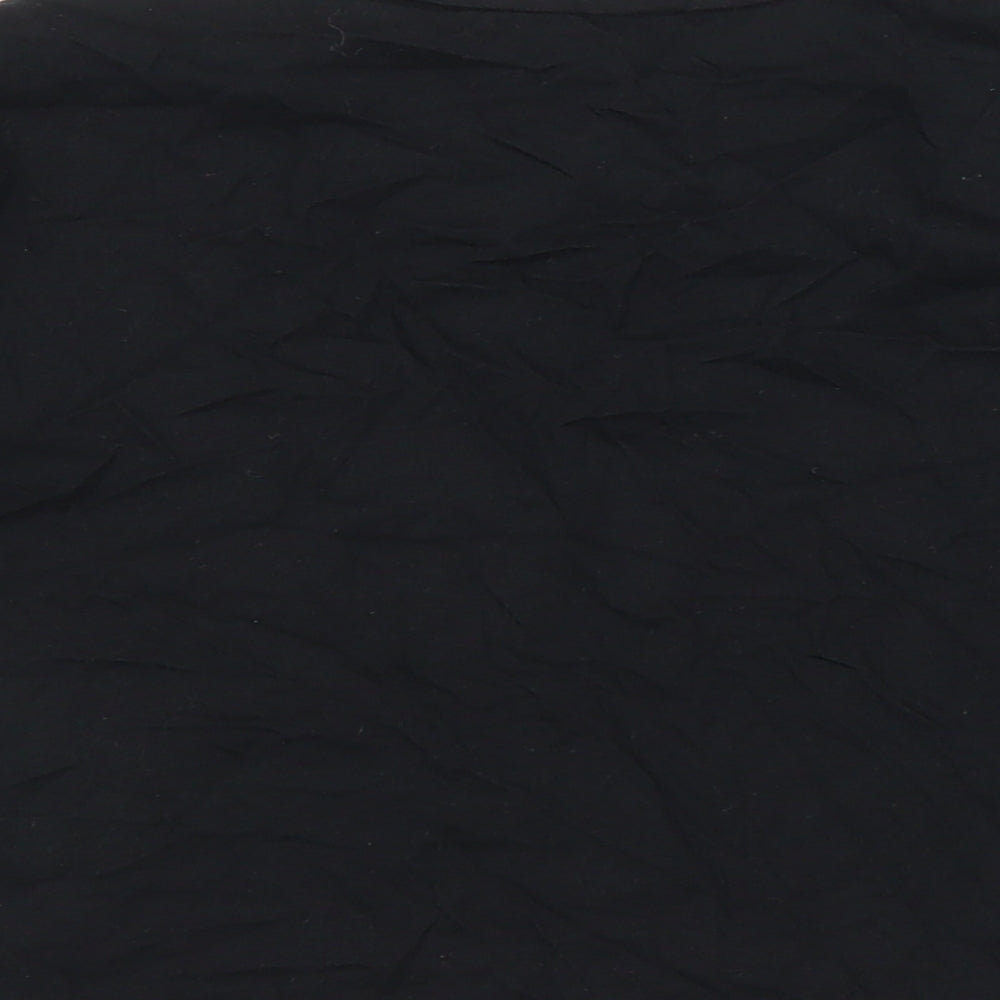H&M Girls Black   Cropped T-Shirt Size 9 Years